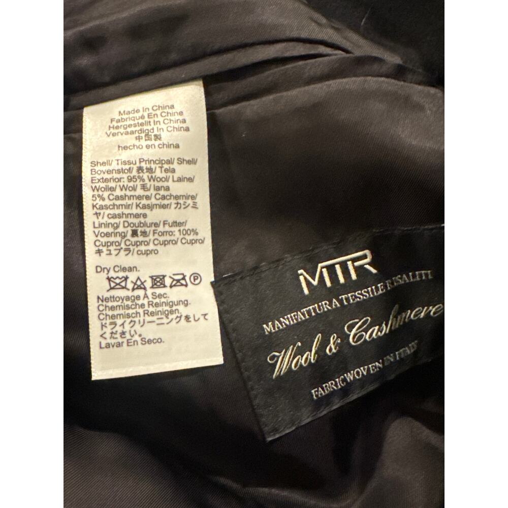J.Crew Men's Black Rivington Topcoat In Italian Wool Blend Size 42R NWT - Picture 10 of 15